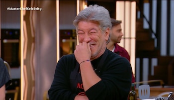 La reacción de Pachu Peña al momento de presentar su plato