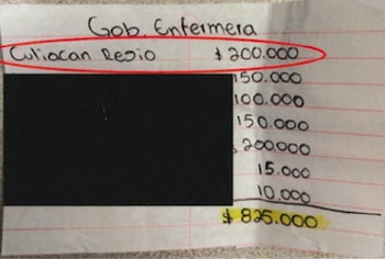 Narconómina compartida por el DOJ de EEUU, Damaso Castro presuntamente lleva por clave "Culiacán Regio". Crédito: DOJ