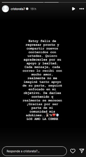 Cristorata vuelve a Kick luego