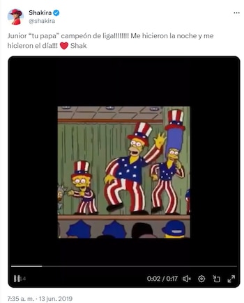 Así celebró Shakira en sus