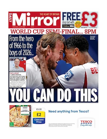 Tapa Inglaterra previa Argentina
