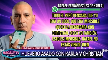 Rafael Fernández revela que Pamela Franco tenía pruebas contra Christian Domínguez. Captura: Magaly TV La Firme.