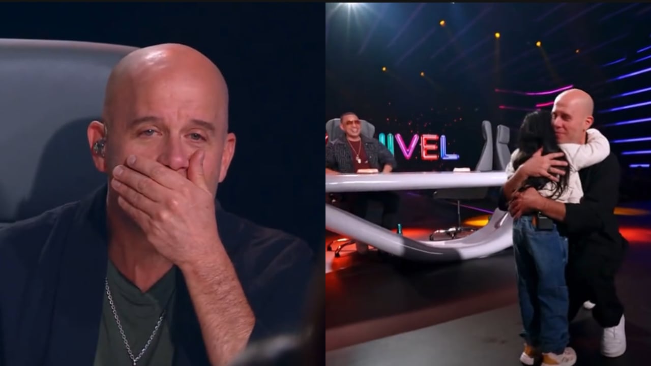 El cantautor Gian Marco se emociona visiblemente durante su participación en el programa colombiano