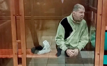Las fuerzas rusas capturaron a Hubbard en abril de 2022 durante los primeros meses de la invasión en el este de Ucrania. (Moscow City Court Press Service/Handout via REUTERS)