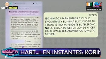 Angie Zapata y su nuevo acompañante: joven de 23 años fue detenido por presunta vinculación con banda criminal. Captura: Magaly TV La Firme.