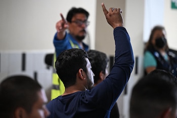 Llegada de migrantes a Guatemala deportados desde Estados Unidos