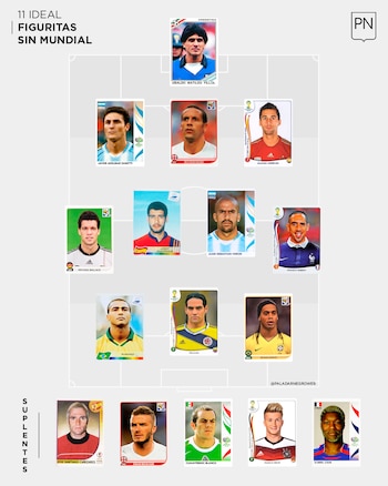 Radamel Falcao, el delantero en el once ideal de jugadores que se perdieron el mundial pero salieron en el álbum - crédito Paladar Negro