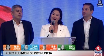 Resultados ONPE hoy: Keiko Fujimori asegura que el Perú está “más cerca de recuperar el orden”. Captura: Canal N.