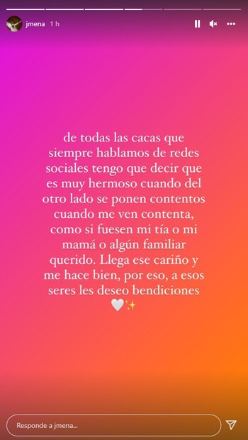 El agradecimiento de Jimena Barón