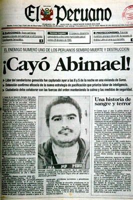 GEIN - Captura de Abimael Guzmán / El Peruano.