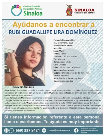 La joven Rubí Guadalupe Lira