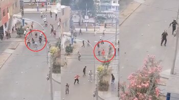 Enfrentamiento de barras bravas.