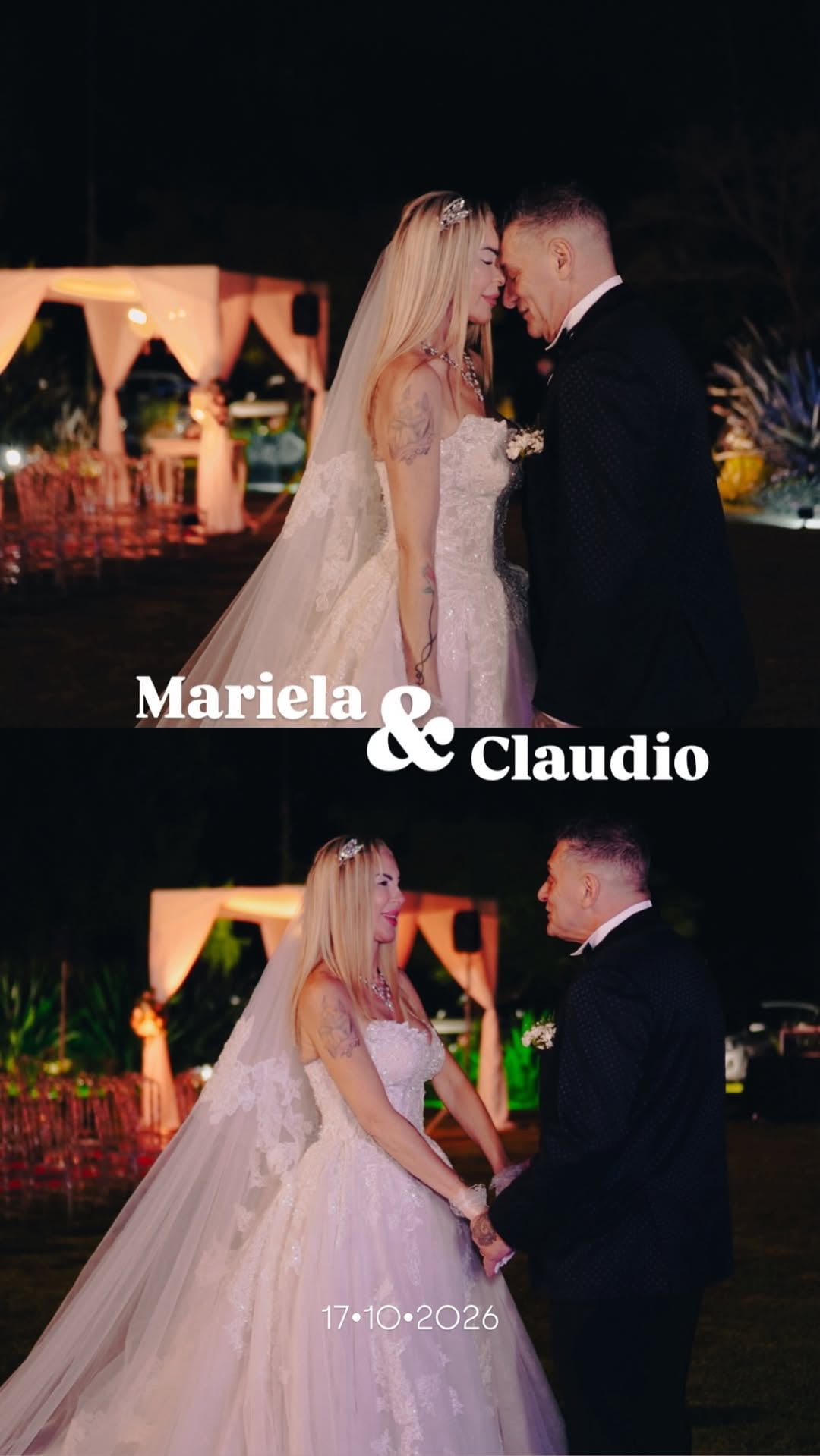 Con una ambientación romántica el sábado por la noche, la pareja tomó un nuevo paso en su relación