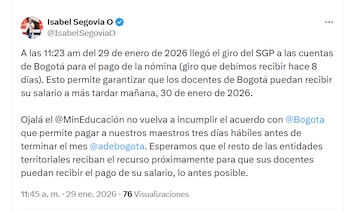 Isabel Segovia señaló que los