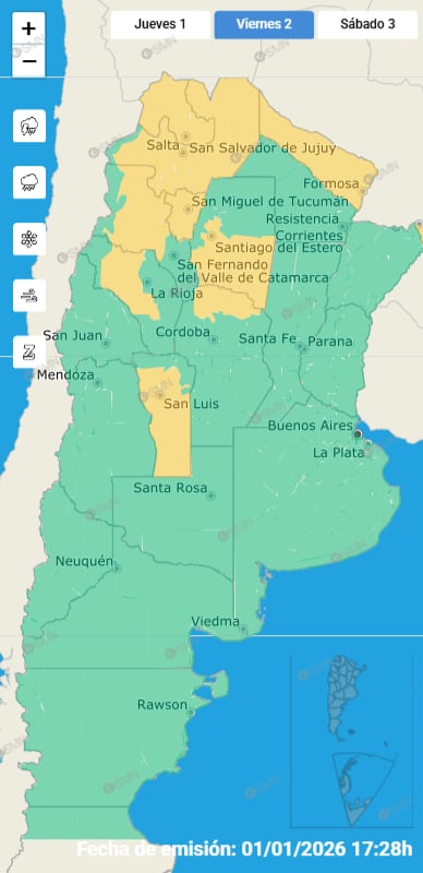 El SMN advierte por tormentas (Foto: SMN)