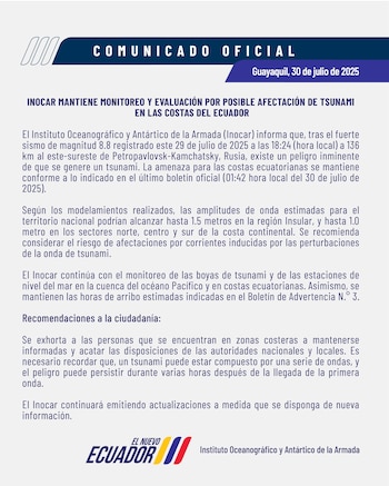 Alerta del Inconar sobre la