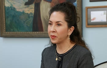 Alexandra Moreira, representante de la OEA en Panamá, detalló que la herramienta permitirá centralizar el inventario de recursos y capacidades existentes a nivel nacional. (MINREX)