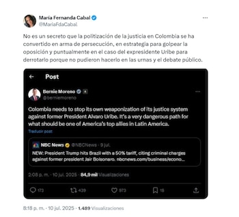 Tras las declaraciones del senador