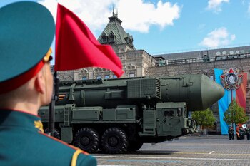 Lanzador ruso de misiles balísticos