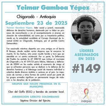 Rechazo de Indepaz tras el