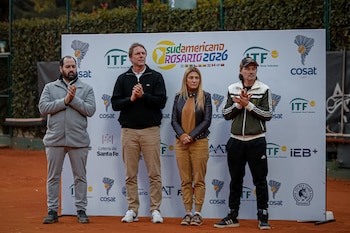 Rafael Westrupp presidente de la Confederación Sudamericana de Tenis, estuvo presente en el Campeonato Sudamericano Sub 14 de Rosario (Crédito: Prensa AAT)