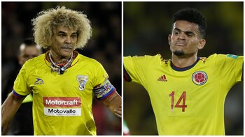 Carlos Valderrama y Luis Díaz.
