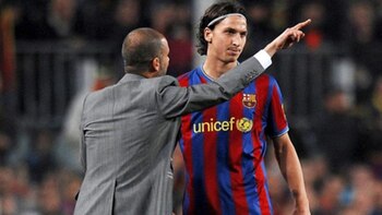 Guardiola dirigió a Zlatan Ibrahimovic