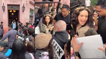 Rosalía disfrutó de la comida argentina junto a su novia y su hermana en medio de la ovación de los fans