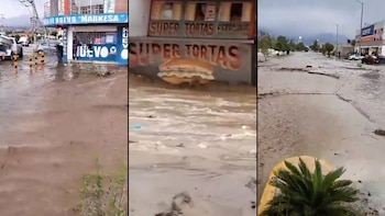 Descripción: Fuerte lluvia desbordó un