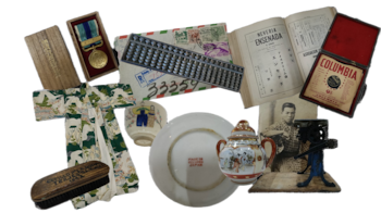 exposición México Japón del INAH en Museo Nacional de las Culturas, imágenes de los objetos familiares