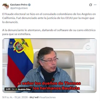 El presidente de la República señaló que la operación se habría apoyado en “inteligencia artificial funcionando a través de las redes”, financiada desde el exterior y articulada sobre información de ciudadanos colombianos - crédito @petrogustavo/X