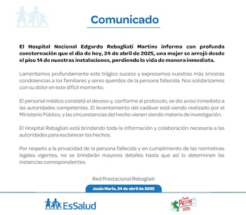 Comunicado de Rebagliati.