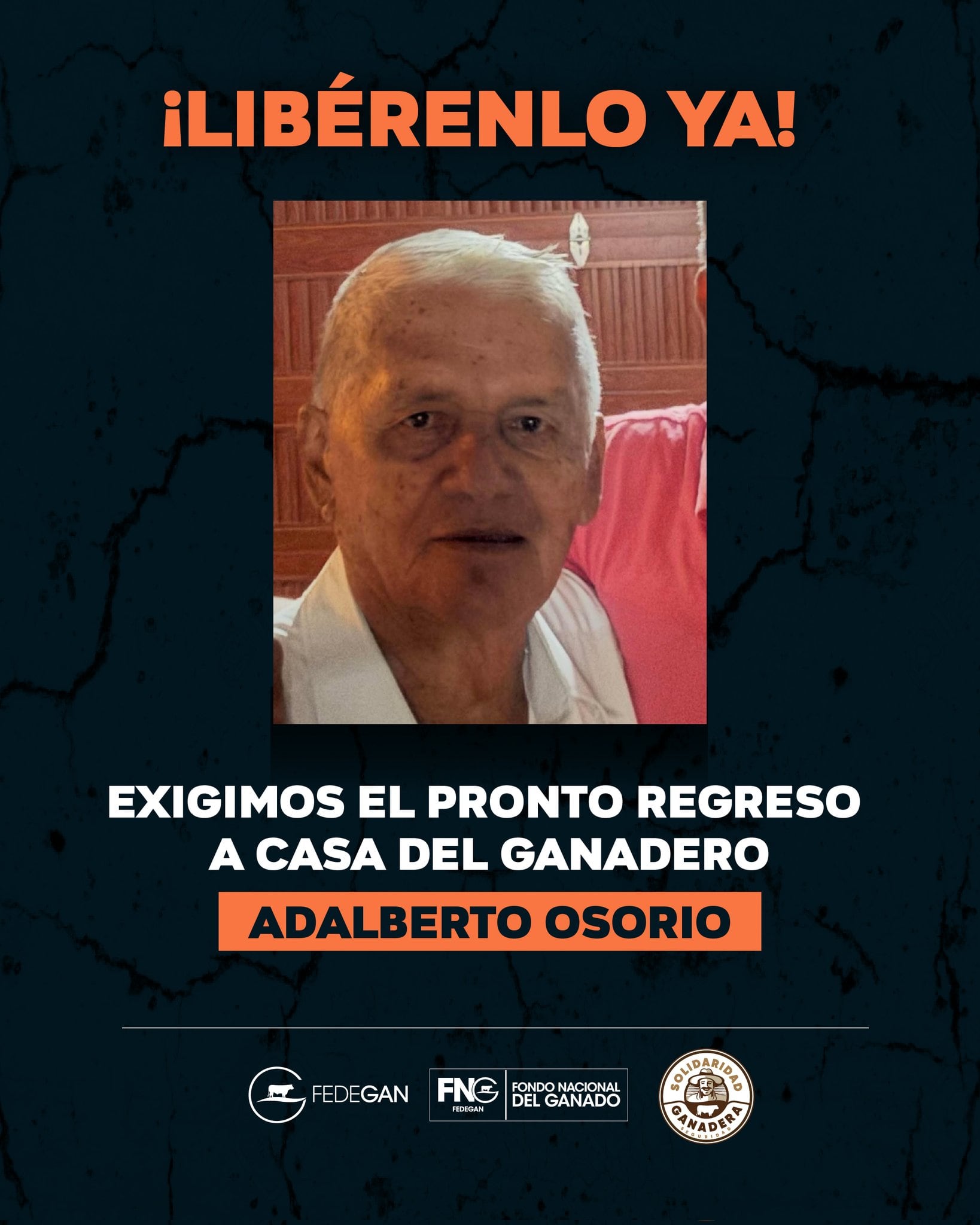 Ofrecen hasta $30 millones por información sobre los responsables del secuestro de Adalberto Osorio - crédito @juangobotero/X