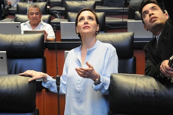 La senadora Lilly Tellez arremetió