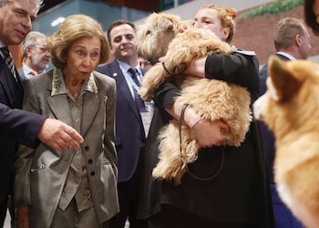 La reina Sofía en la feria World Dog Show (Europa Press)