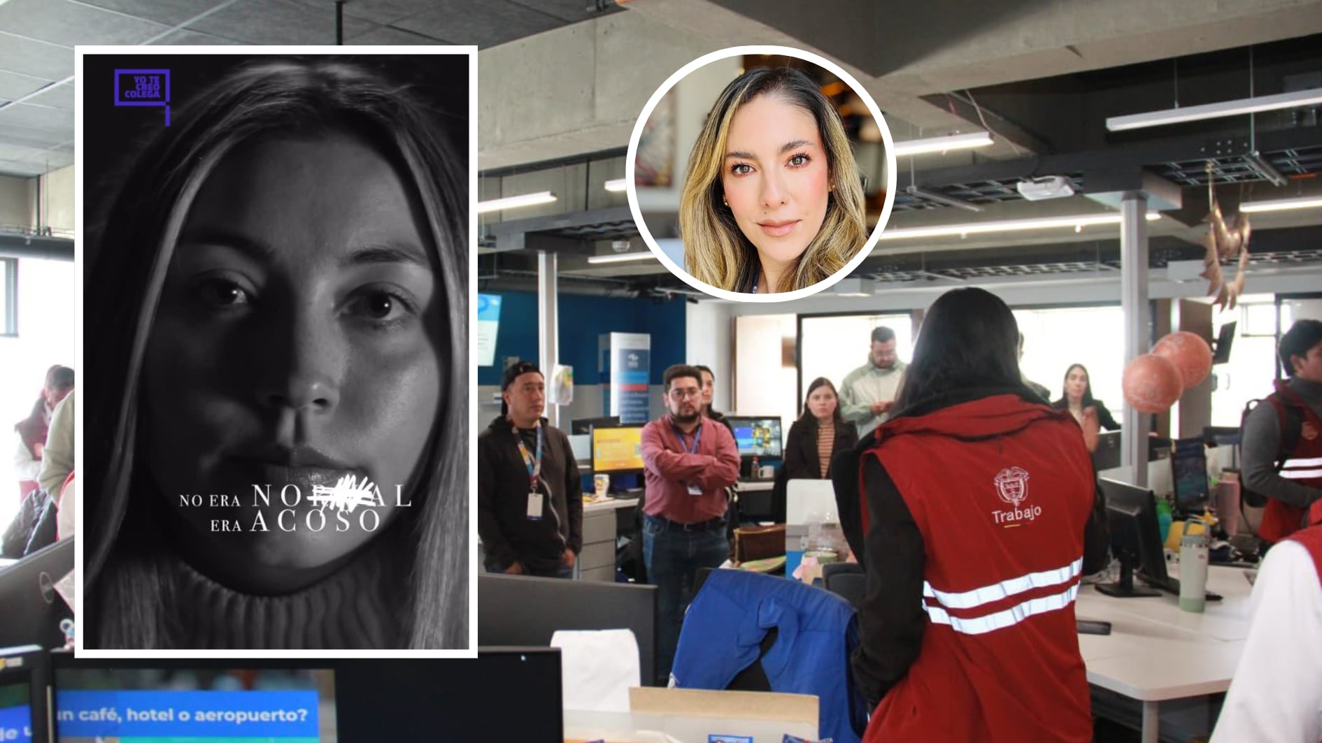 La periodista de la revista Semana, Juanita Gómez, lideró las denuncias junto a sus colegas Catalina Botero, Paula Bolívar, Laura Palomino y Mónica Rodríguez - créditos @juanitagomezl/IG | Ministerio de Trabajo | Yo te creo colega / captura de pantalla