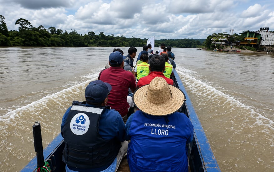 La Defensoría del Pueblo alertó sobre el riesgo que enfrentan más de 3.000 personas confinadas en Chocó por la violencia armada y el impacto del terremoto - crédito Defensoría del Pueblo
