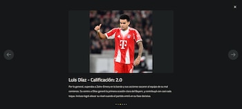 Uno de los diarios especializados en la cobertura deportiva también reseñó el buen trabajo del atacante colombiano en el partido ante PSG-crédito Sport Alemania