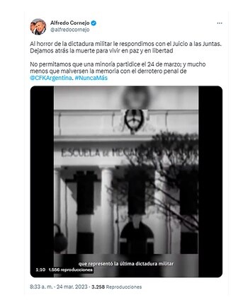 Alfredo Cornejo demostró su descontento