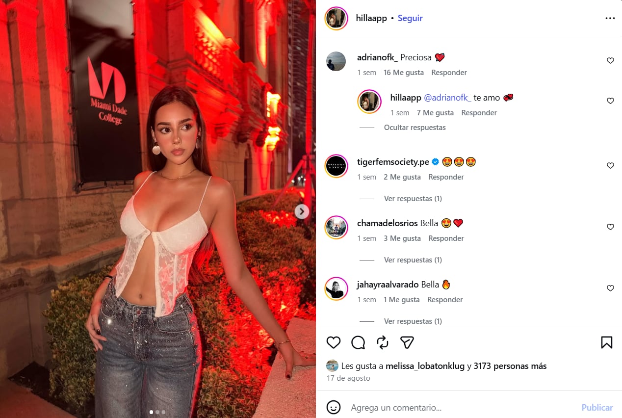 La interacción entre Adriano Farfán Klug e Hillary Meza desató especulaciones sobre un posible romance en redes sociales.
