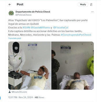 La Policía de Chocó confirmó