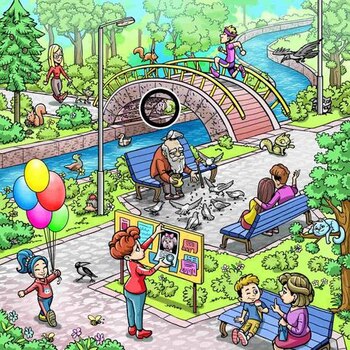 Acertijo visual Parque solución. Foto: