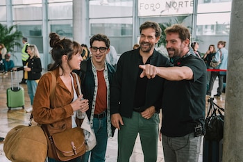 De izquierda a derecha: Susana Abaitua, Óscar Lasarte, Juan Dávila y Joaquín Mazón