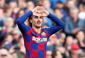Antoine Griezmann, del Barcelona, celebra