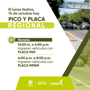Horario Pico y placa regional