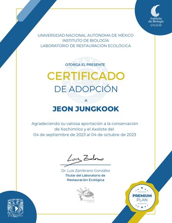 Dicho reconocimiento fue expedido por