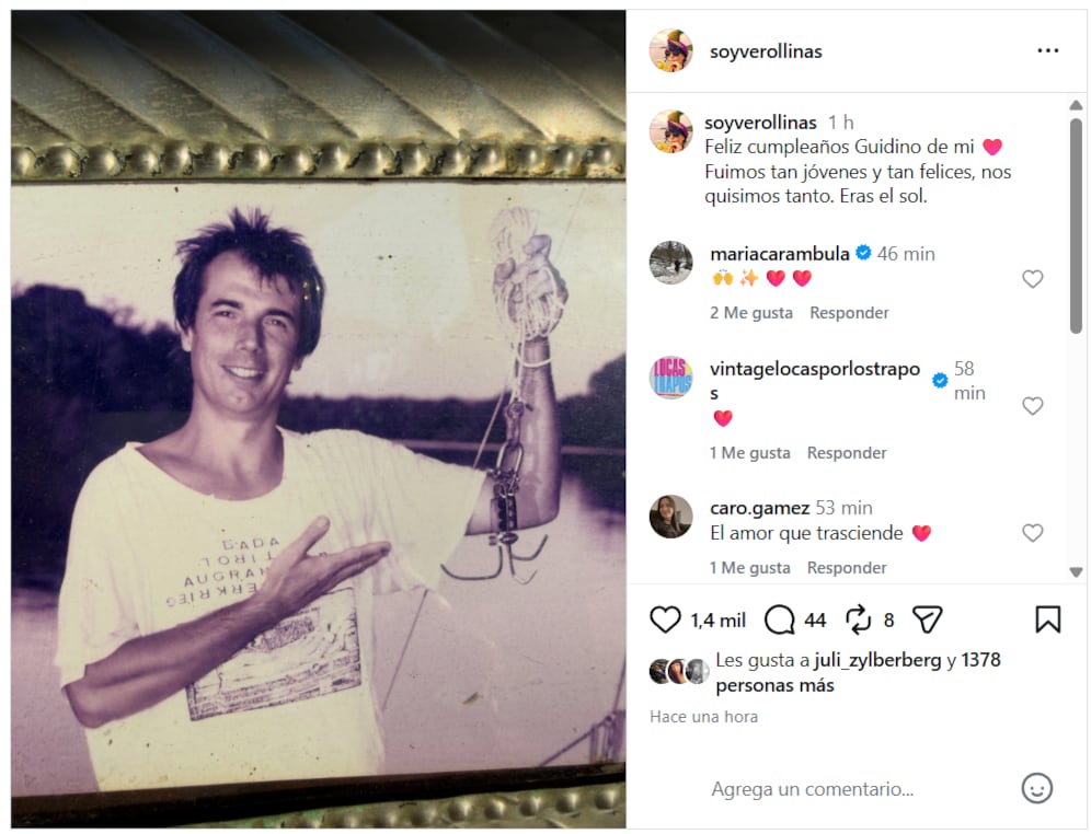 La actriz homenajeó a su marido en Instagram con una foto y la frase: “Eras el sol”