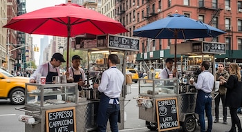 Clientes hacen fila en carritos