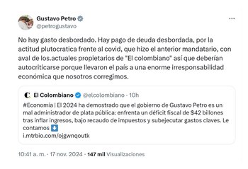 Con este mensaje, el presidente