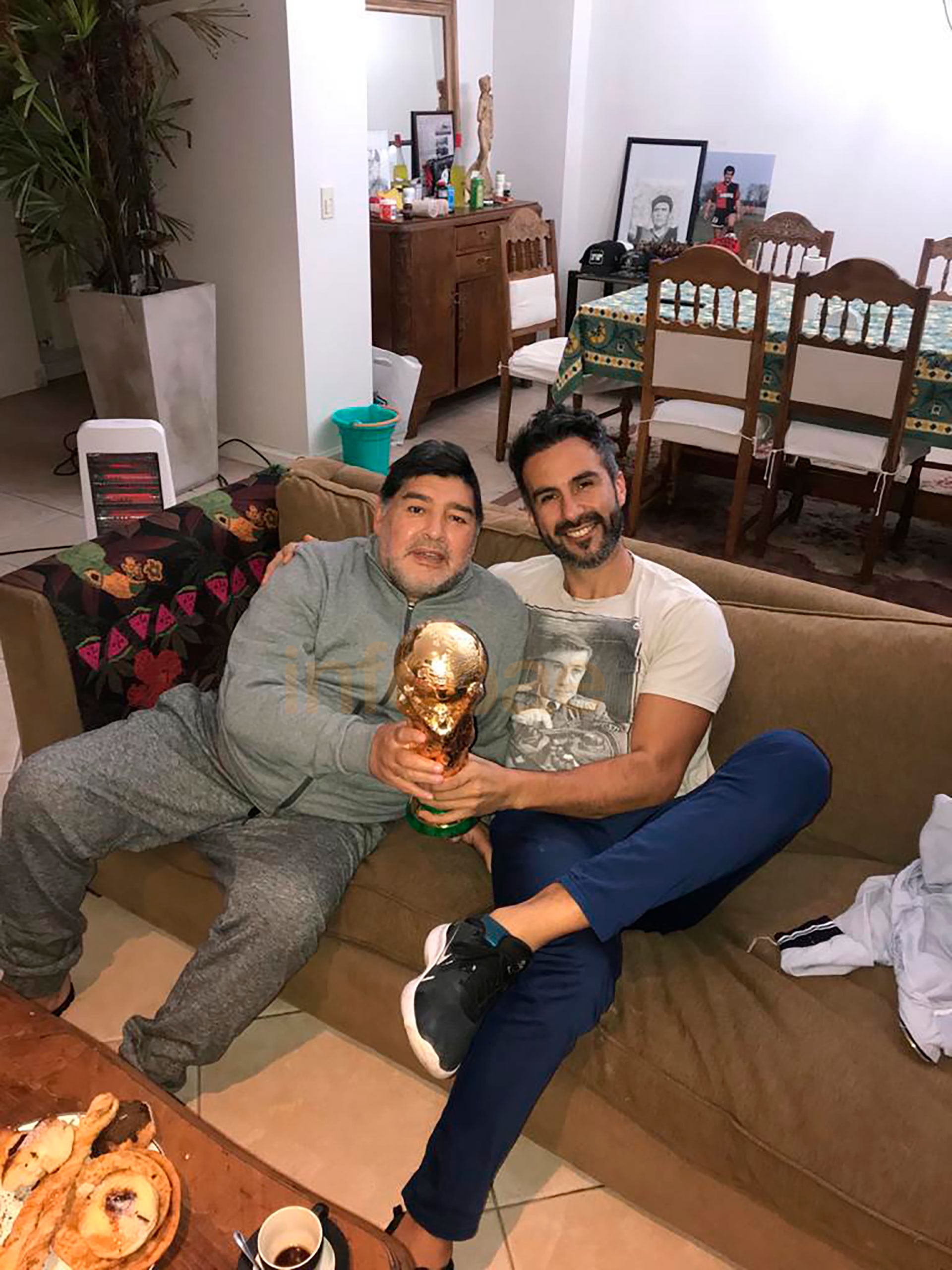 Diego Maradona y Leopoldo Luque meses antes del fallecimiento